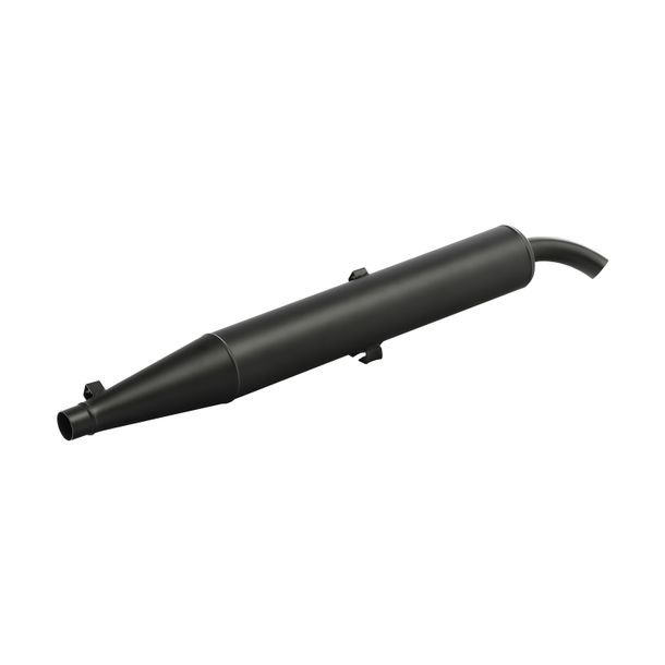 Silenciador de escape corto Simson - pintado negro mate - S53/S83 Enduro