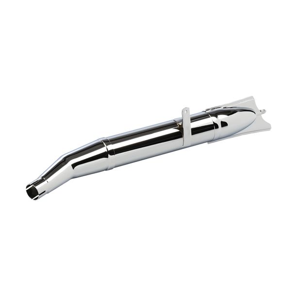 Cola de milano de tres piezas de escape Simson, cromada - para SR56
