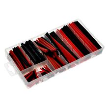 Set Schrumpfschlauch, rot / schwarz, 150-tlg.