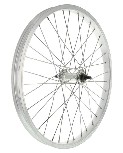 Ruota a raggi 1,20 x 16 pollici, cerchio in lega naturale+mozzo in alluminio, ad es. per rimorchi per ciclomotori