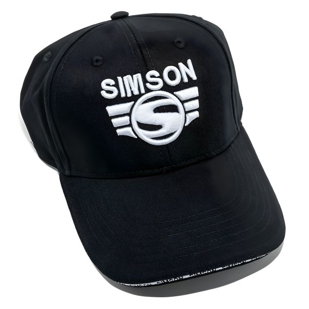 Cappellino da baseball, nero con logo 3D in argento