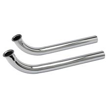 Colector MZ SET, largo - izquierda+derecha, Ø40mm, cromado - para BK350, escape cola de milano