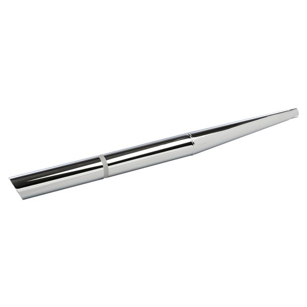 Échappement monobloc MZ, forme droite, coudé à l'arrière, L=1100 mm, D=35 mm, chromé - pour ES150