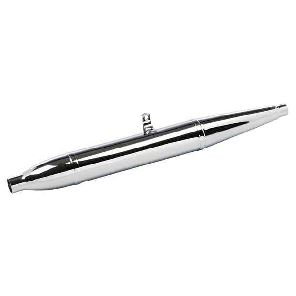 Exhaust pipe three-piece cigar shape D=35mm, L=840mm, chrome-plated - suitable for AWO 425S