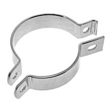 Collier d'échappement MZ 2 pièces avec support, chromé, arrière - pour ES, TS, ETZ125, 150