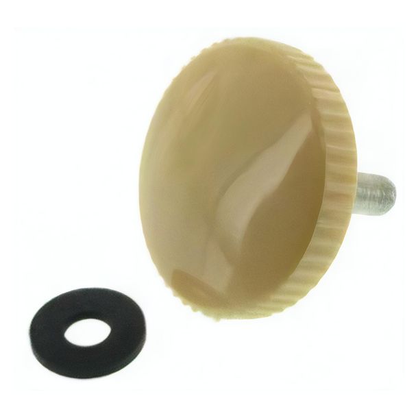 SET knurled screw M8 - ivory with rubber washer