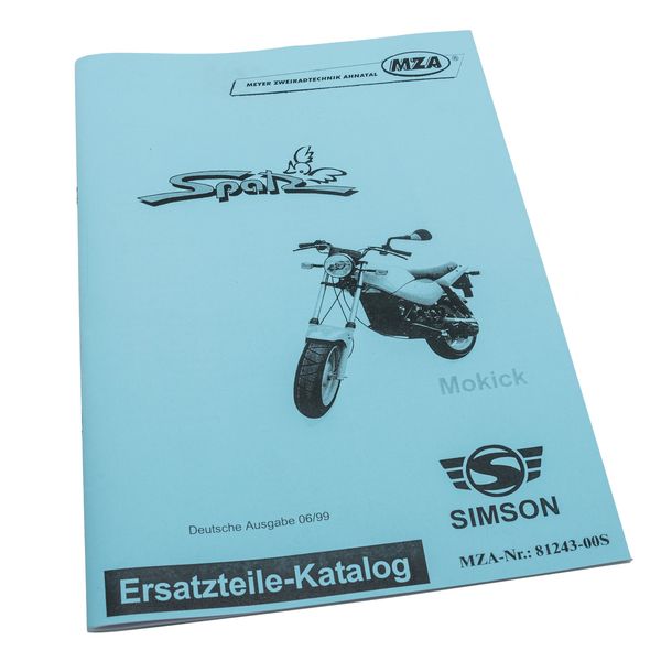 Spare parts catalogue Mokick Spatz MSA - issue 06/1999