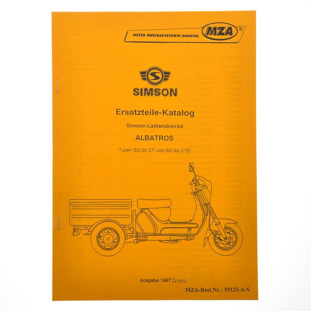 Spare parts catalogue load tricycle SD50 CT/CTE - edition 1997/2003