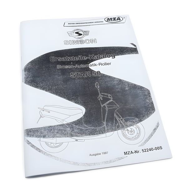 Simson Spare Parts Catalog STAR 50 - SRA50 - Edition 1997 - Automatic Scooter