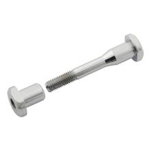 Simson scharnierpenset met moer - voor achterframe - verchroomd - SR1, SR2