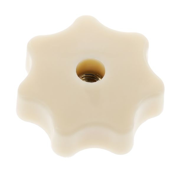 Dado pomello a stella Simson M6 - avorio per coperchio motore e cofano SR50, SR80, KR50, KR51, tutti i tipi SR4