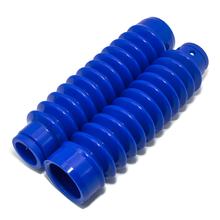 2x Faltenbalg f. Telegabel - blau - Mokick / Roller
