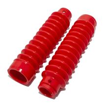 Faltenbalg rot Telegabel 2 Stück für Mokick / Roller