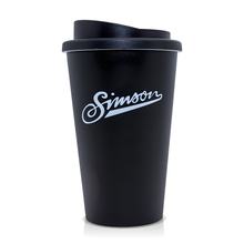 Thermobeker met schroefdop, 350 ml zwart, ontwerp: Simson