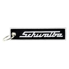 Stoff - Schlüsselanhänger - Motiv: Schwalbe