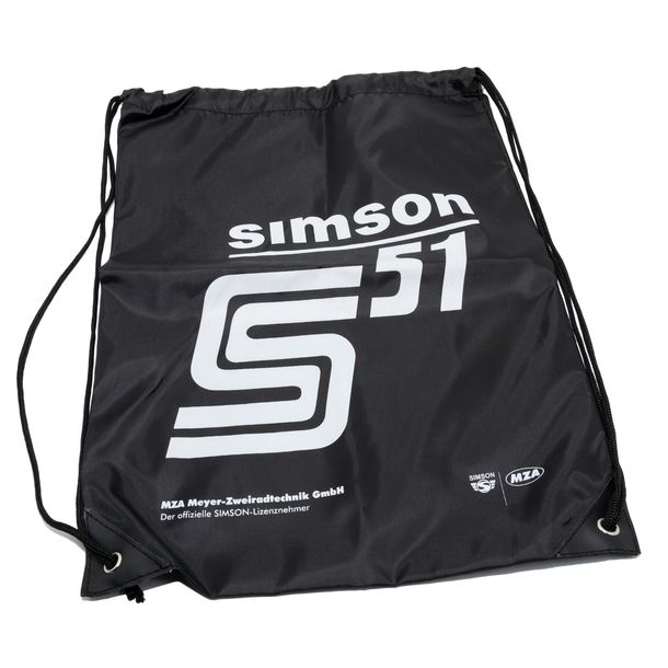 Simson Retro - borsa sportiva - nera, con chiusura a coulisse - Materiale: poliestere 210D con stampa: Simson S51