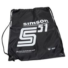 Simson Retro - Sportovní taška - černá, se stahovacím zapínáním - Materiál: 210D polyester s potiskem: SIMSON S51
