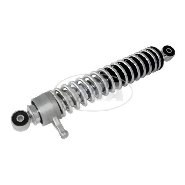 Simson shock absorber, enduro, right, chrome and chrome spring, 2-way adjustable - S51E, S51C, S70E