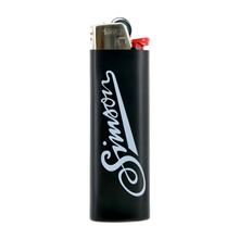 Briquet BIC, noir avec logo et lettrage Simson : toujours bon voyage