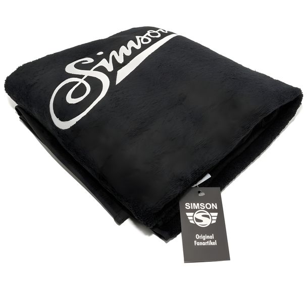 Asciugamano da bagno, nero, dimensioni: 150 x 100 cm, motivo: Simson, 100% cotone