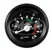 Mechanický otáčkoměr ø 60mm s 12V osvětlením + modrá kontrolka