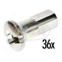Jeu d'écrous de rayons MZ Simson M3, 36x, chrome - par exemple pour SR1, SR2, KR50, SR2E, RT125