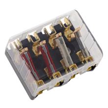 Scatola fusibili 8811.14/1 con coperchio, trasparente - 4x slot per fusibili, 8x connessioni