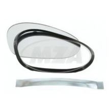 Vetro specchio, convesso - incl. anello di montaggio + molla adatto per Simson, IWL,MUZ