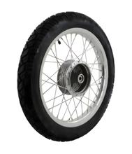 Komplettrad - hinten - 1,6x16 Zoll, Alufelge poliert + VeeRubber - Reifen VRM094