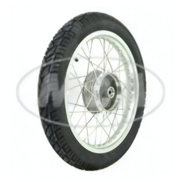 Roue complète - arrière - 1.6x16" - jante en alliage poli, rayons en acier inoxydable, montée avec caoutchouc Vee - pneu VRM094