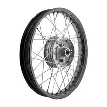 Speichenrad 1,5x16 Zoll hliníkový disk černě eloxovaný a leštěný + nerezové paprsky