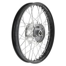 Ruota a raggi 1.5 x 16 pollici - cerchio in lega anodizzato nero+lucido+raggi in acciaio inox+tuning - mozzo ruota