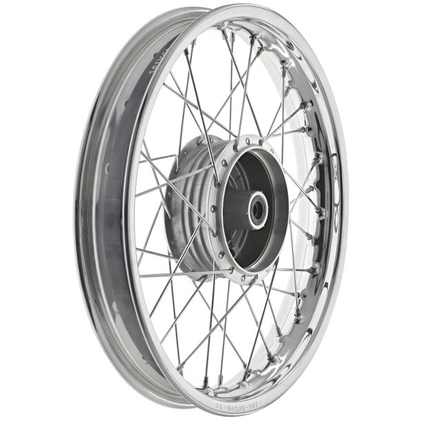 MZ Simson Speichenrad, 1,85x16 Zoll - Stahl verchromt - S53, S83, TS / SC, hinten - Breite Felge