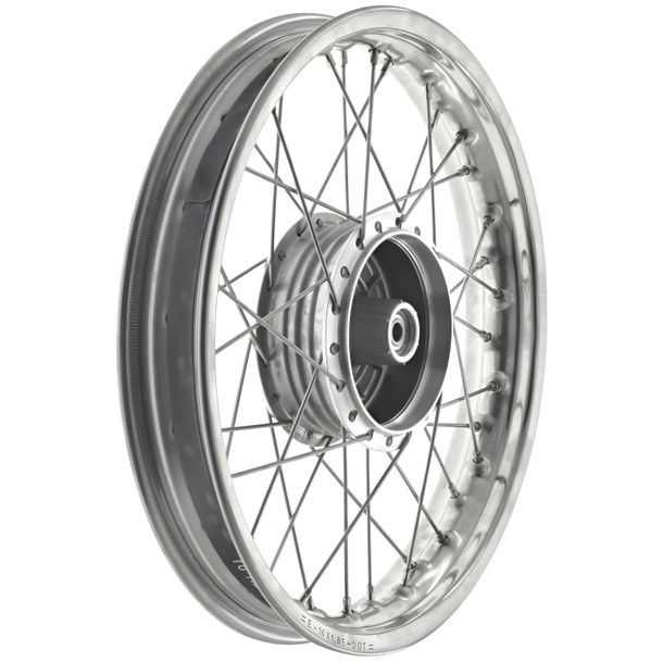 MZ Simson Speichenrad 1,85x16 Zoll - Edelstahlspeichen, Edelstahlfelge - für S53, S83, TS / SC, hinten