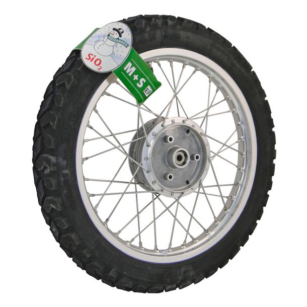 Inverno - ruota completa - anteriore - cerchio in lega 1,5 x 16 pollici, lucido - raggi in acciaio inox+pneumatici Heidenau K42