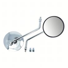 Rückspiegel / Rückblickspiegel Paar Ø 105mm, chrom Gewinde M8 / M10 mit Adapter