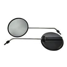 2x rear view mirrors diameter 120 mm, thread M8, mirror arm stainless steel, can be used on right and left
