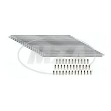 Jeu de rayons chromés MZ avec embout, 36 x chacun - M4-163 mm - par exemple pour moyeu complet SB ETZ+RT125