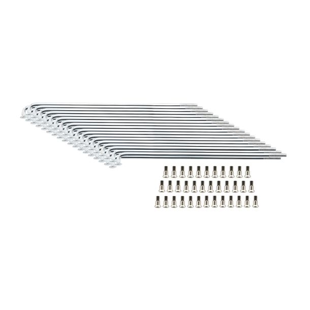 Set raggi in acciaio inox con nippli +3 mm, 36x ciascuno - M3,5-143,5 mm - per cerchi da 16 pollici