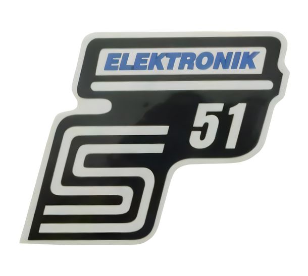 Simson zelfklevende folie zijkap -elektronica- blauw, S51