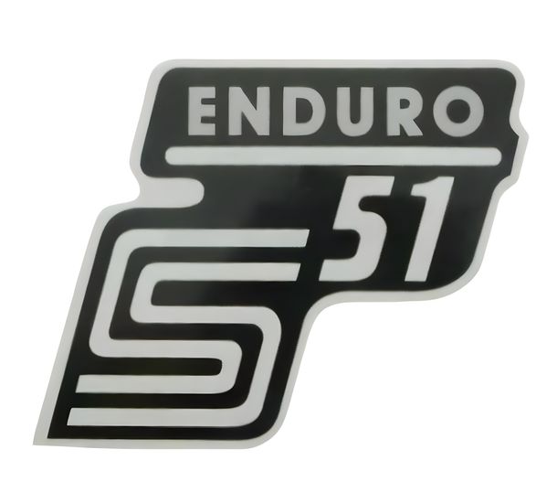 Cubierta lateral lámina adhesiva Simson -enduro- plata, S51