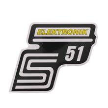 Simson Klebefolie Seitendeckel -Elektronik- gelb, S51