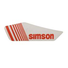 Lámina adhesiva Simson para tapa lateral izquierda - blanca/roja - S53E, S83E