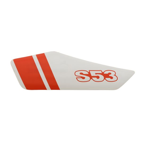 Lámina adhesiva Simson para tapa lateral izquierda - blanco/rojo - S53