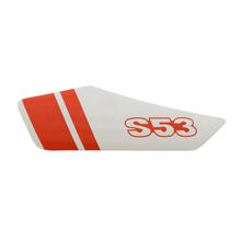 Pellicola adesiva Simson per coperchio laterale sinistro - bianco/rosso - S53