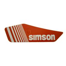 Pellicola adesiva Simson per coperchio laterale sinistro - rosso/bianco - S53E, S83E