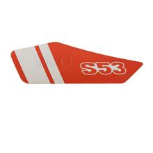 Pellicola adesiva Simson per coperchio laterale sinistro - rosso/bianco - S53