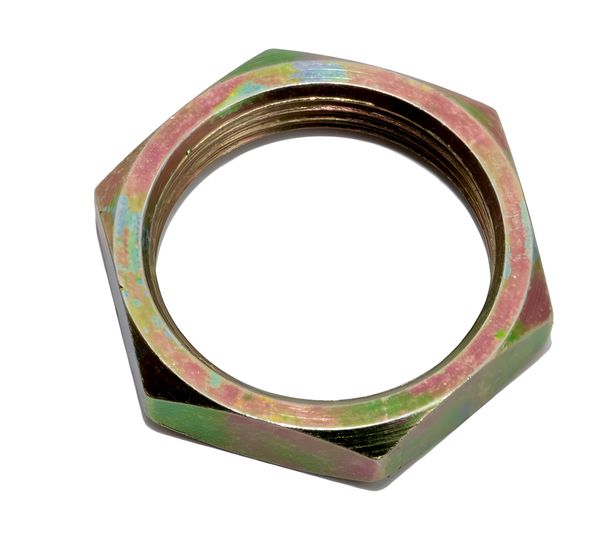Zeskantmoer M18x1 -06-A4C - fijne draad, geel gechromateerd, bijv. voor MZA 51020 borgbus