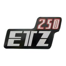MZ Klebefolie Seitendeckel, rot / schwarz / weiß ETZ250
