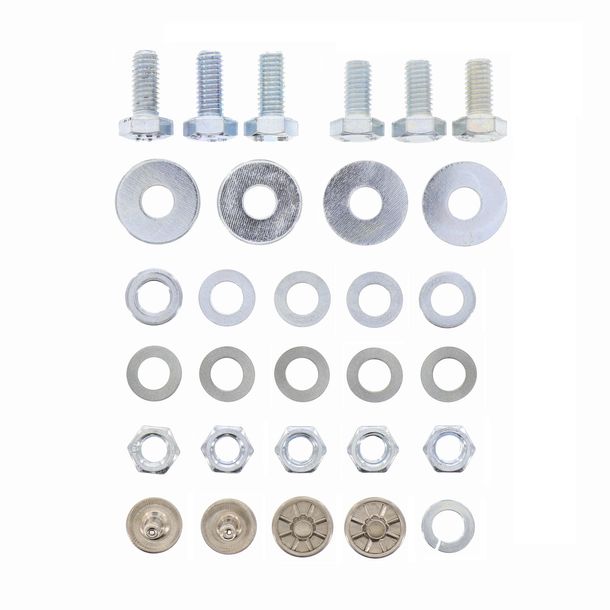 Simson Standard Parts Set S50, S51, S70 parafango posteriore (linguetta, supporto fanale posteriore, supporto parafango)